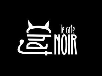 Text Logo Design Inspiration (Le cafe Noir)- LogoWhistle