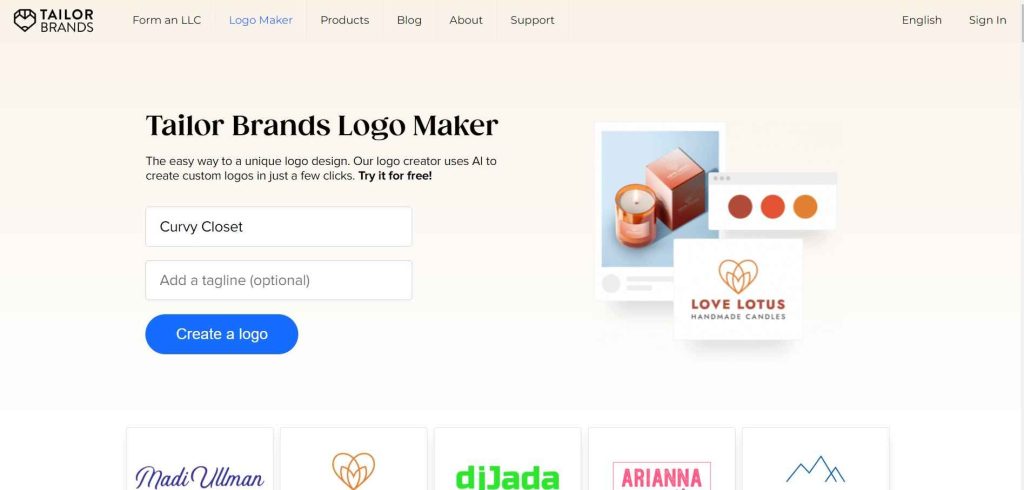 Best Logo Design Tools (TailorBrands) - LogoWhistle